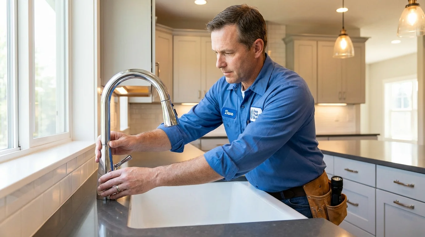 Kitchen faucet installation by Johns Plumbing LLC in Lawson