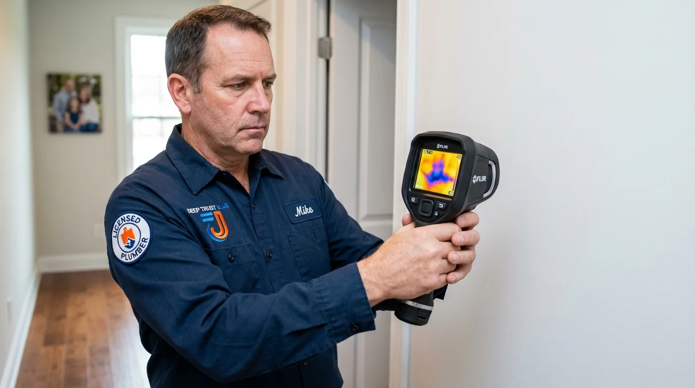 Thermal imaging leak detection by Johns Plumbing LLC in Lawson